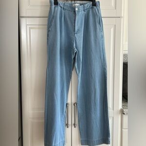 cloth & stone Light Blue Wide-Leg Trousers